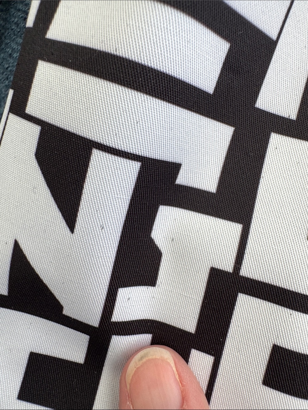 LONGCHAMP Le Pliage Nylon Black & White Graphic Logo Tote with Shoulder Strap - Picture 8 of 11